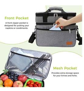 Sac isotherme de pique-nique personnalisé, grand, isolé thermiquement, étanche, écologique, pour unisexe - Product Image 3