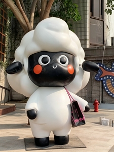 CS182 Customizable High End Easy Maintenance Fiberglass Cat Sculpture Large Cartoon Art Piece for Event Venue Brand Store <b>Decor</b> - Product Image 2