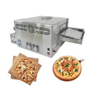 Promosyon 0-400 derece santigrat gazlı Pizza fırını konveyör tipi 12 18 32 inç Pizza fırın