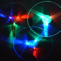 Juguete volador LED, deportes interactivos, cuerda de tracción, juguete volador, platillos voladores, cadena de línea de tracción iluminada, platillo de disco volador de plástico, juguete