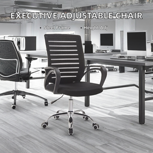 Fauteuil de direction extérieur contemporain et confortable avec cadre en acier inoxydable réglable en hauteur - Product Image 2