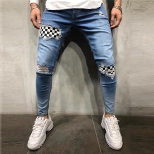 Pantalones Vaqueros de Mezclilla para Hombre con Logotipo Personalizado, Talla Grande, Transpirables, con Agujeros - Product Image 2