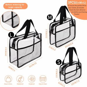 Transparent PVC Clear Nylon Travel Cute <b>Makeup</b> Organizer <b>Storage</b> Bag Preppy Cosmetic Zipper Pouch Purse Travel Coin Pouch - Product Image 4