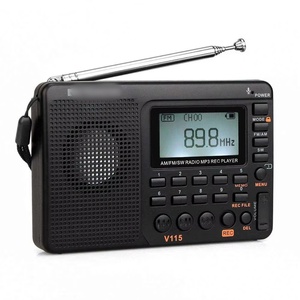 Radio portable V115 AM FM SW, lecteur MP3 1000 mAh, écran LCD, prise en charge multilingue, haut-parleur intégré - Product Image 1