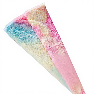 Kunstfell-Stoff 100% Polyester Farbverlauf-Druck Batik China Kleidung Spielzeug Heimtextilien Kissen - Product Image 1