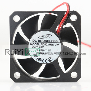 Nouveau ventilateur de refroidissement ADDA 5V 12V 48V DC24V 0.20A AC EC 5020 50X50X20MM 5CM 2 fils pour onduleur, carte mère, détecteur de billets AD5024US-C71 - Product Image 2