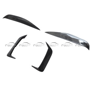 For X3M X4M F97 F98 Auto Tuning Luxury Carbon Fiber Front Bumper Side <b>Splitters</b> Canards Trims Spoiler Black High Polished New - Product Image 3