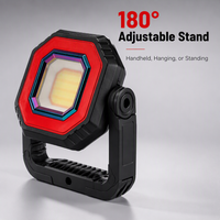 Lampe de travail magnétique mini USB rechargeable haute puissance, étanche, ultra-lumineuse, pour extérieur, autonomie 2-10h, base réglable à 180°, idéale pour la randonnée et la pêche