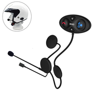 Helm interkom sepeda motor, helm interkom Bluetooth tanpa kabel untuk Radio dua arah