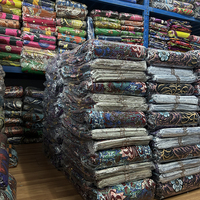 Tissu de batik africain Top Tissu de batik africain Fabriqué en usine avec imprimé floral africain à la cire Ankara Tie-Dye Hot Stamping Gold Fabric