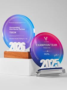 Trophée en cristal personnalisable pour anniversaire 2026, 5e anniversaire, 15e anniversaire, personnel exceptionnel, coopération des concessionnaires - Product Image 4