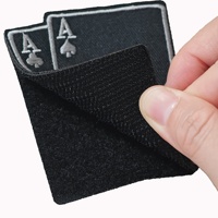 Patch brodé tactique Black Ace, patch auto-agrippant Ace - Polyvalent pour sacs à dos, vêtements et chapeaux, couleurs mélangées