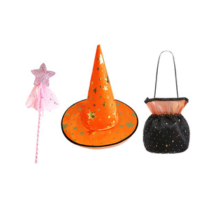 Trẻ em Halloween chủ đề Đảng trùm đầu áo choàng phù thủy ác trang phục áo choàng Toddler bé Trùm đầu <span class=keywords><strong>Wizard</strong></span> Áo choàng với <span class=keywords><strong>hat</strong></span> Cây Đũa phép - Product Image 5