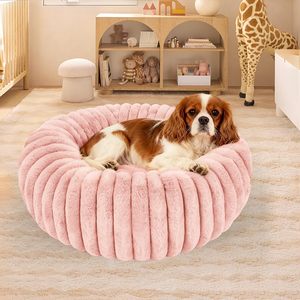 Coussin rond pour animaux de compagnie, en peluche douce et luxueuse, pour chat et chien, mobilier pour animaux de compagnie, vente en gros - Product Image 6