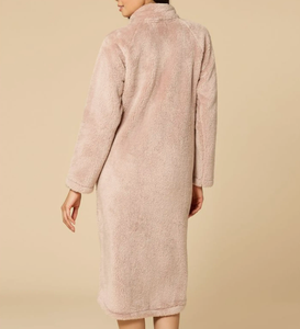 Manufacturer OEM Home Hotel Plus Size Flannel Bath Robes Women <strong>Gowns</strong> Thermal Fleece Nightgowns Bathrobe Women's Plush <strong>Zip</strong> Robe - Product Image 4