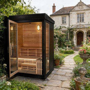 Sauna Cuadrada de Leña para Exteriores, Sauna Móvil, Casa Contenedor de Madera Sólida, Sauna Exterior, Sauna Seca - Product Image 3