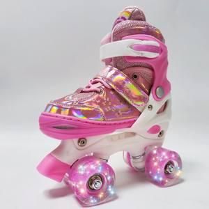 Chacka <span class=keywords><strong>Wala</strong></span> Juta de patinaje para niños, rueda de goma con freno, rueda Rosa intermitente, patín en línea - Product Image 4