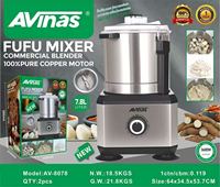 OEM Custom Avinas 3600W 7.8L Penggiling Ubi/Fufu Mixer Blender Komersial Motor Tembaga Murni Tugas Berat untuk Rumah Tangga Afrika