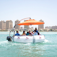 Bateau électrique BBQ QIQU Leisure Round Donut pour location en site touristique, 8 personnes