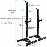 Support de Squat Réglable, Station de Musculation Indépendante Robuste pour Haltères, Équipement de Fitness pour Entraînement à Domicile