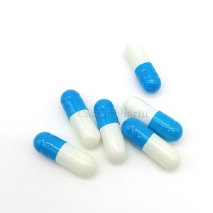 Capsules vides en gel brute couleur bleu blanc, dos nu, taille 00, 50 pièces - Product Image 5