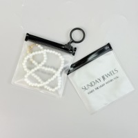 Sac d'emballage étanche en PVC givré transparent avec fermeture éclair, personnalisable avec logo estampé à chaud, pour petits bijoux, boucles d'oreilles et colliers