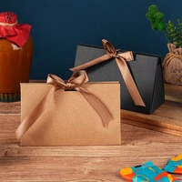 Versandfertige Schwarze Souvenir-Verpackungsboxen Großhandel Faltbare Verpackung Flache Verpackung Edle Geschenkboxen für Hochzeitsgäste