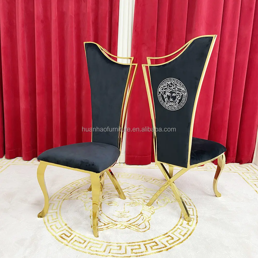 고품질 아름다운 최신 디자인 현대 럭셔리 황금 파티 높은 다시 왕좌 킹 의자