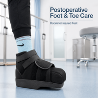 Chaussures médicales respirantes noires en maille 3D à prix d'usine avec coussin EVA et semelle extérieure TPR pour le soutien de la décompression de l'avant-pied