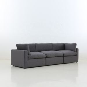 أريكة زاوية من 3 مقاعد على شكل حرف L من الفحم الرمادي الداكن وحدات - Product Image 2