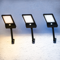 Lampe de sécurité solaire à détecteur de mouvement, étanche IP65, LED, pour extérieur, murale, détection PIR, réglable, automatique, du crépuscule à l'aube, pour jardin