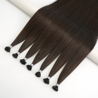 Extensions de cheveux naturels noirs invisibles de qualité supérieure, pointe en K, cheveux humains vierges, double épaisseur, qualité salon, kératine