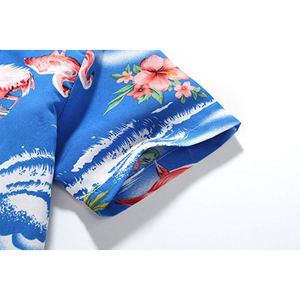 Enfants flaminco <span class=keywords><strong>palmier</strong></span> <span class=keywords><strong>hawaïen</strong></span> imprimé manches courtes décontracté chemise - Product Image 6