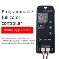 Controlador de Tiras LED a Todo Color Programable por Software Lededit T-1KS-BLE para Teléfono Móvil, Mini Controlador de 1024 Píxeles por Canal