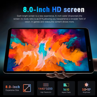 Tablette éducative 8 pouces double SIM MTK6750 Octacore, écran 1280x800, Android 13, 12 Go + 512 Go, batterie 5000 mAh, garantie 1 an