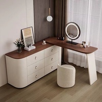Meubles de chambre à coucher Vanité Smart Moderne Simple Multi-fonctionnelle Princesse Coiffeuse Armoire Latérale Maquillage Vanités Avec Miroir
