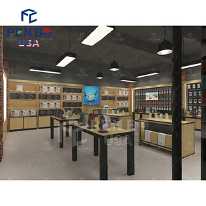 Exhibidores de Madera Contrachapada Personalizados Directamente de Fábrica, Muebles para Tiendas de Celulares, Mesa y Vitrina, Diseño de Distribución de Tienda de Teléfonos Móviles en 3D - Product Image 6