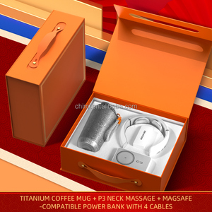 Set de Regalo Empresarial de Lujo de Marca VIP para Oficina y Universidad con Taza de Titanio, Masajeador de Cuello, Banco de Energía y Logotipo Personalizado para Regalos Empresariales - Product Image 4