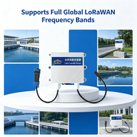 Kit de bouée flottante solaire sans fil LoRaWAN, capteur de turbidité en ligne pour la surveillance de l'eau en aquaculture et l'élevage de poissons en étang