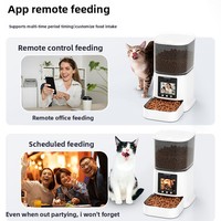 Comedero Inteligente para Mascotas con Cámara WiFi de 4L, Control Remoto por Aplicación, Dispensador Automático de Alimentos con Recipiente de Acero Inoxidable 304 para Gatos, Suministros para Mascotas