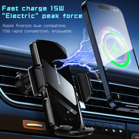 Nouveauté Support de téléphone de voiture à fixation magnétique transparente en verre trempé pour grille d'aération Charge rapide 15W Chargeur de voiture sans fil