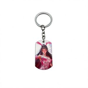 Anime Luffy Robin Wanted Cartoon Stainless Steel UV Printing Keychain Steel Key Chain Rings Backpack Pendant DIY Crafting Gifts - Product Image 6