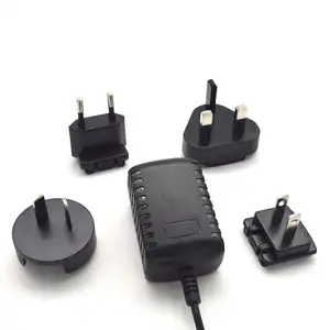 EU US AU UK plug in type 18W removable adapter 9V2A 12V1.5A