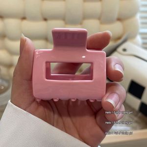 Logo personnalisé petite pince à cheveux en acétate 5cm coréen mignon coréen accessoires de cheveux bruns pour les femmes de couleur unie - Product Image 3