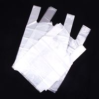 Sacs de t-shirt en plastique PE personnalisés en usine pochette debout sac à gousset latéral avec logo personnalisé pour les petites entreprises supermarchés