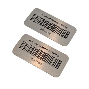Etiquetas de Identificación de Metal para Escaneo de Inventario con Impresión Personalizada, Placas de Identificación con Código QR Grabadas con Láser, Etiquetas de Activos de Aluminio Anodizado Negro, Etiquetas de Código de Barras - Product Image 4