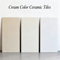 Carreaux de sol en céramique modernes de 8 mm d'épaisseur, blanc uni et jaune crème, antibactériens et résistants à l'usure, 300x600 mm, pour cuisine et salle de bain