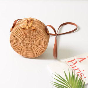 2023 Vietnam Rattan Beach <strong>Bag</strong> Natural Rattan <strong>Wicker</strong> <strong>Bag</strong> Hand Woven Straw Beach <strong>Bag</strong> for Girl - Product Image 1