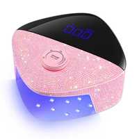 Lampe à ongles professionnelle sans fil à double lumière, paillettes et strass, 365nm+405nm, séchoir à vernis à ongles puissant pour la beauté des ongles
