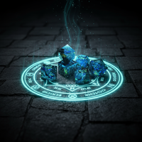Ensemble de dés polyédriques en résine personnalisée bleu de 7 pièces avec étui, teints et peints à la main pour les jeux de rôle DND RPG
